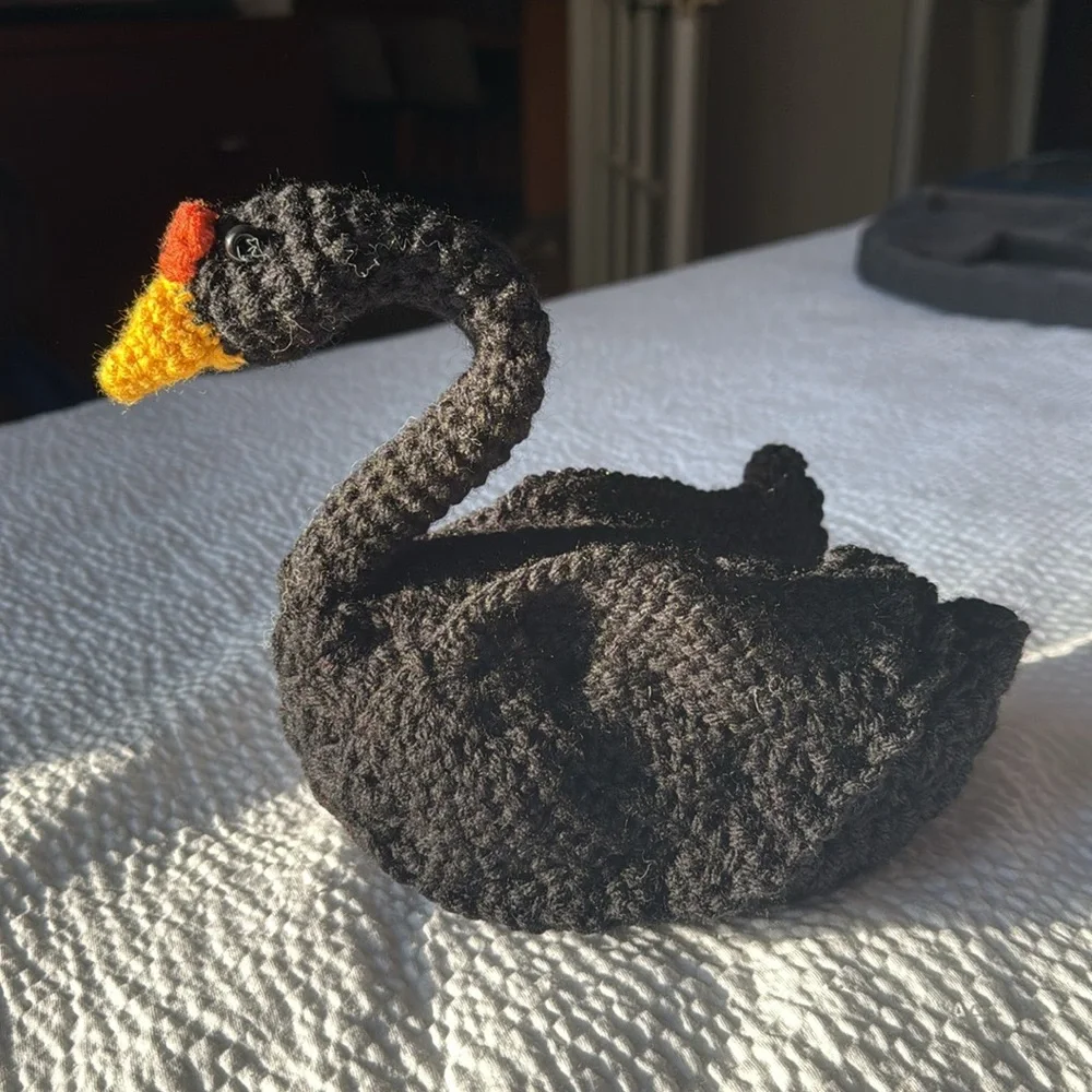 Handcrafted Black Swan Cat Toy